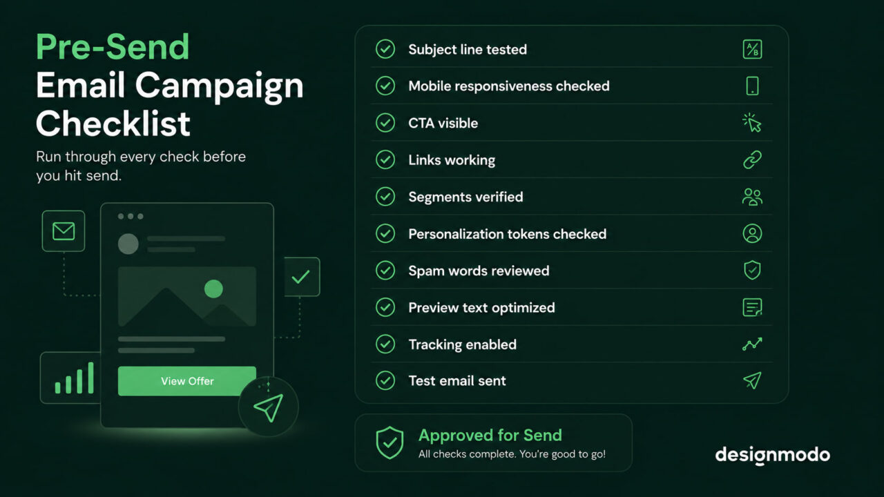 pre-send email campaign checklist