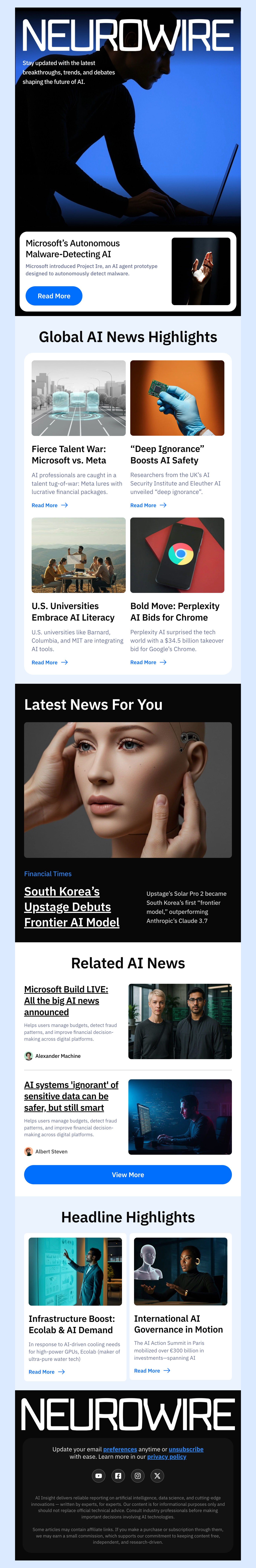 Neurowire - AI News Digest Email Template