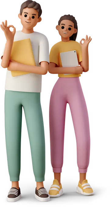 students making ok sign