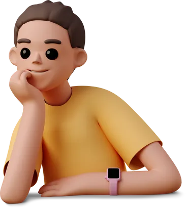 young women sitting with a hand on chin