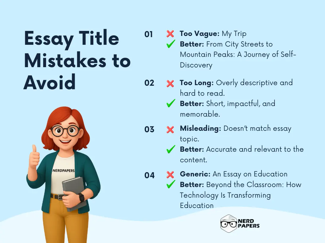 Common essay title mistakes and better title examples for impactful writing