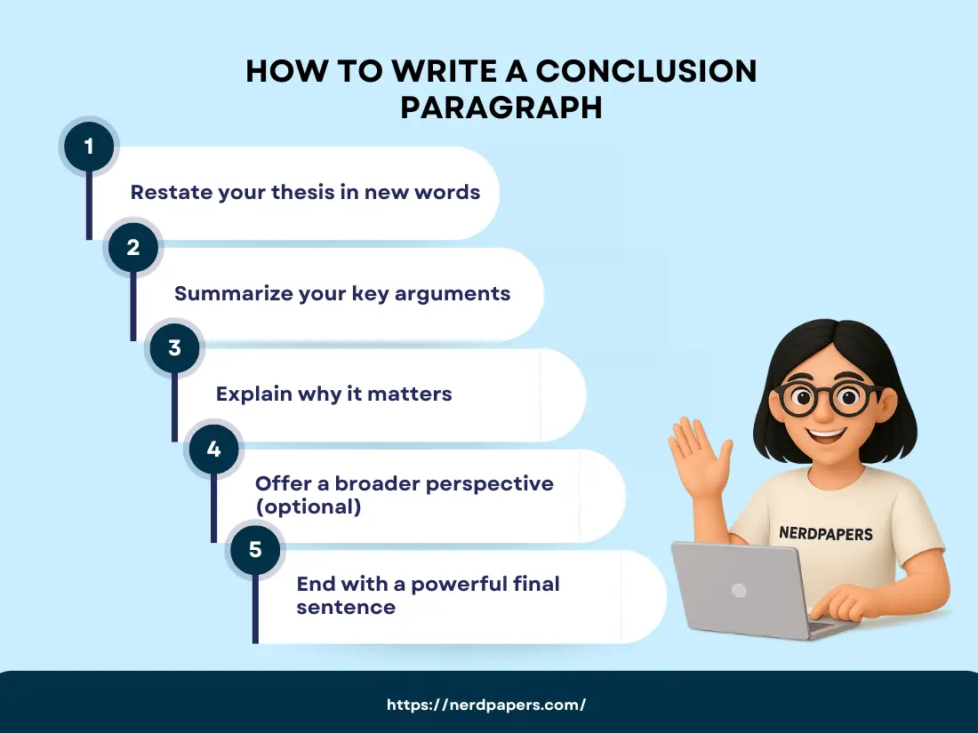 how to write a conclusion paragraph for an essay step by step