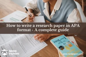 How to Write a Research Paper in APA Format