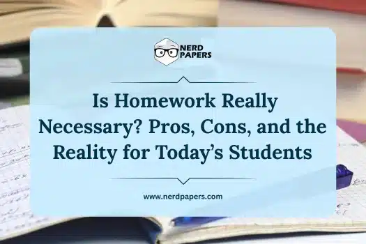 Is homework really necessary showing books and study materials with student notes and pen