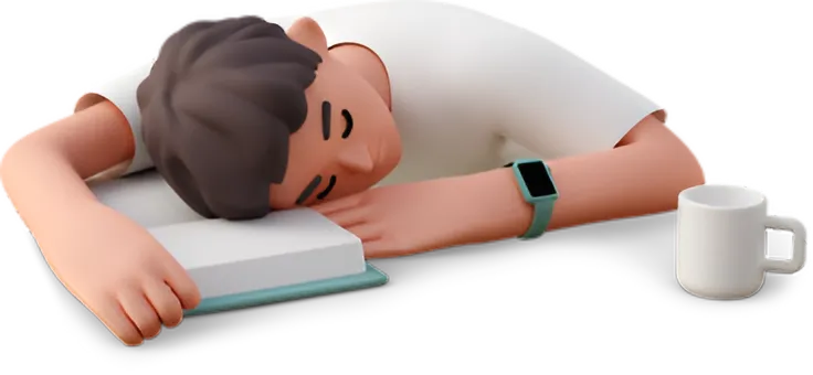 A man sleeping on a book with his head on the table.
