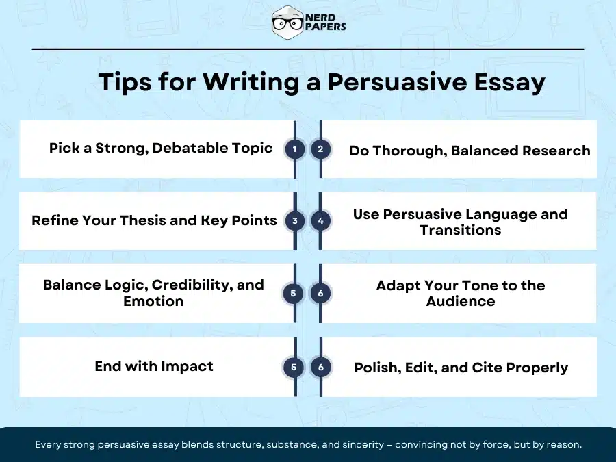 Expert tips for writing persuasive essays from Nerdpapers.