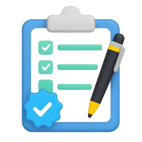 Verified order checklist icon for reviewing order details on Nerdpapers